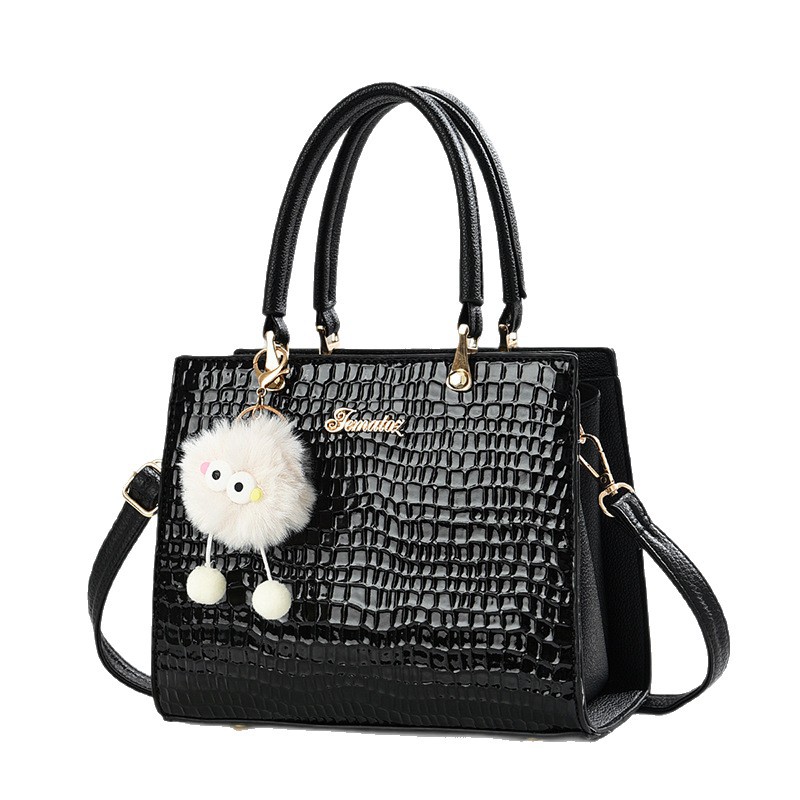 Cocodrilo estampado bolso de piel brillante2025 nueva textura mujer mochila mochila casual bolso de mano