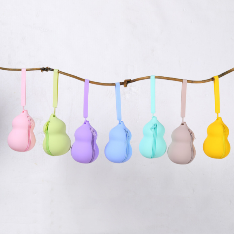Silicone small round coin purse, mini headphone case, portable and creative storage bag with zipper, for data cables and coins, large size Silicone small round coin purse, mini headphone case, portable and creative storage bag with zipper, for data cables and coins, large size