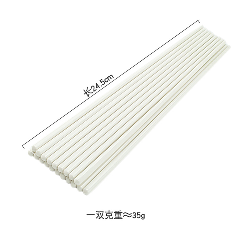 흰색 도자기 젓가락 10 쌍