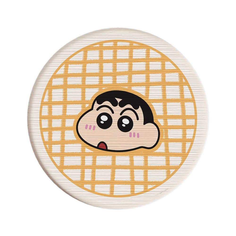 Posavasos de café de oficina de dibujos animados, posavasos de escritorio, posavasos de agua redondos, almohadillas absorbentes de agua de barro de diatomeas, encimera de secado rápido