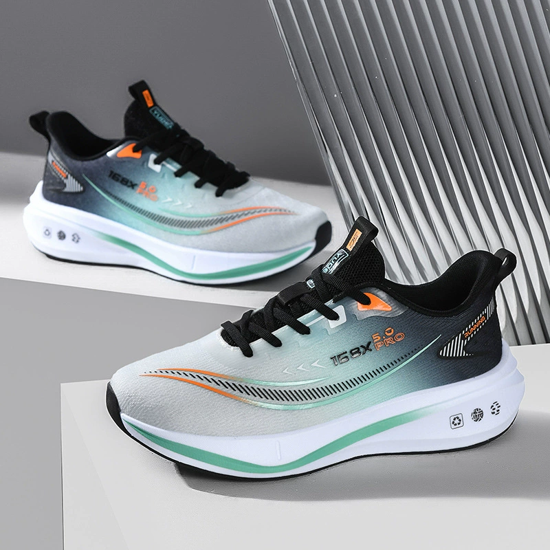Новые дышащие амортизирующие гоночные кроссовки большого размера, повседневная нескользящая спортивная обувь, кроссовки с карбоновой пластиной для мужчин, для всех сезонов и подростков