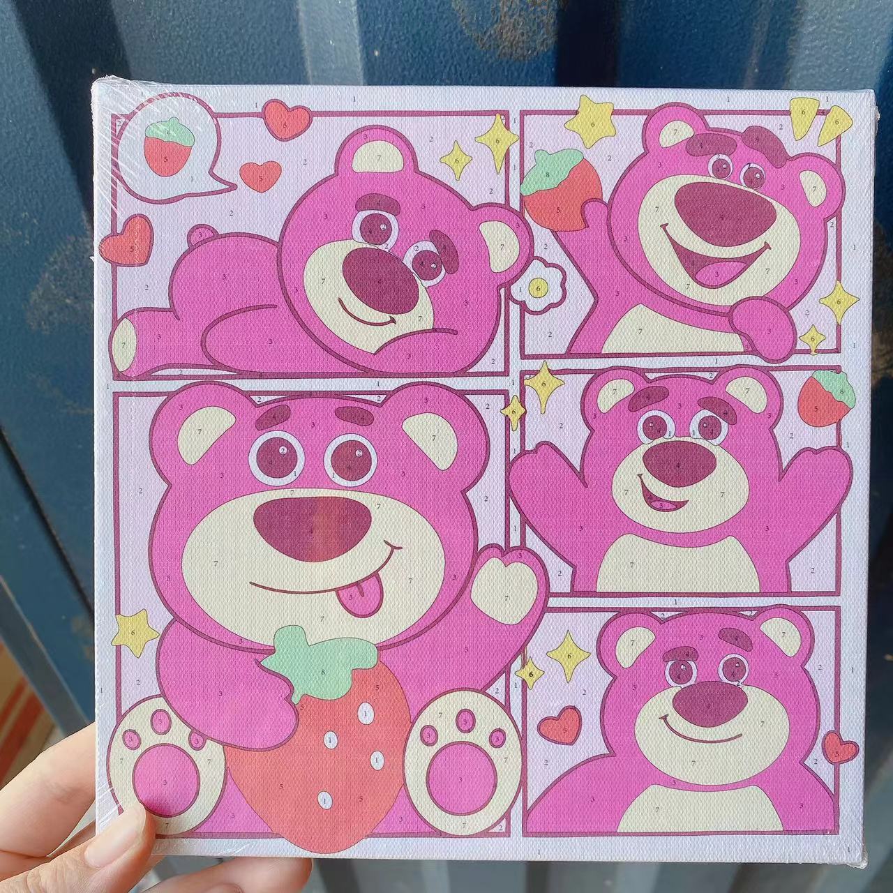 Juguetes de color para niños dibujos de relleno de pintura al óleo digital DIY con pintura 20 * 20 cuadros dibujos animados DIY hechos a mano