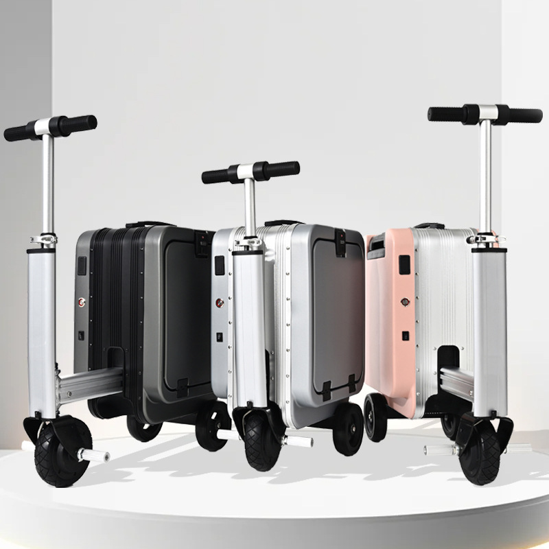 Maleta de Ciclismo de 20 Pulgadas, Maleta de Mano con Candado de Combinación, Maleta de Cuero con Apertura Superior, Maleta Eléctrica