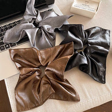 高级感美拉德皮质方巾大肠发圈女高弹力扎头发头绳丸子头马尾发绳