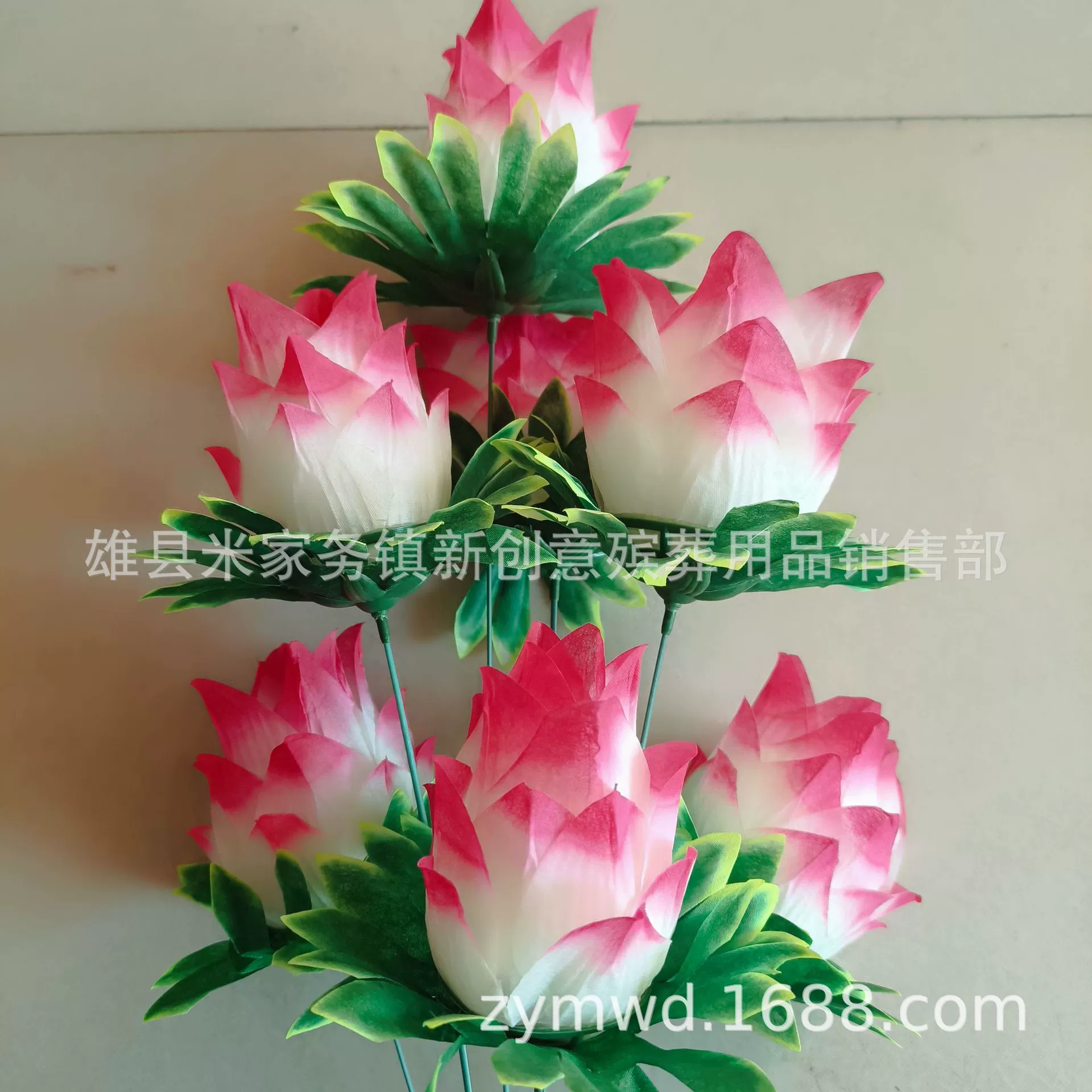Funeral flower arrangement for tomb-sweepings 7-branch artificial dragon fruit silk flowers for memorials, new creative funeral Qingming flower