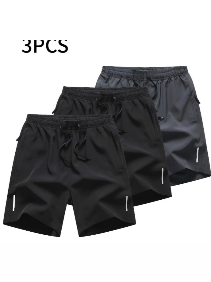 Pantalones Cortos Deportivos para Hombre XXS-3XL de Poliéster con Bolsillo con Cremallera