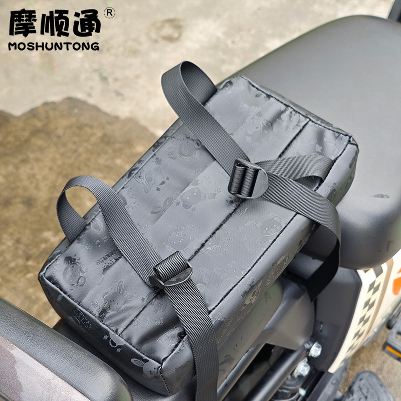 Electric Car Rear Seat Cushion Battery Car Height Thickened Cushion Rear Seat Cushion Sunscreen Wear-resistant Motorcycle Soft Comfortable Seat Bag