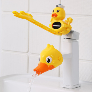 Explosive children's baby cute duck faucet extender hand washing splash-proof cartoon guide sink extension toy