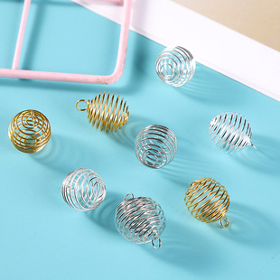Spring Ball DIY Jewelry Accessories Pendant Cut Out Shake Ball Mixing Ball Decorative Lantern Ball Spring Pendant