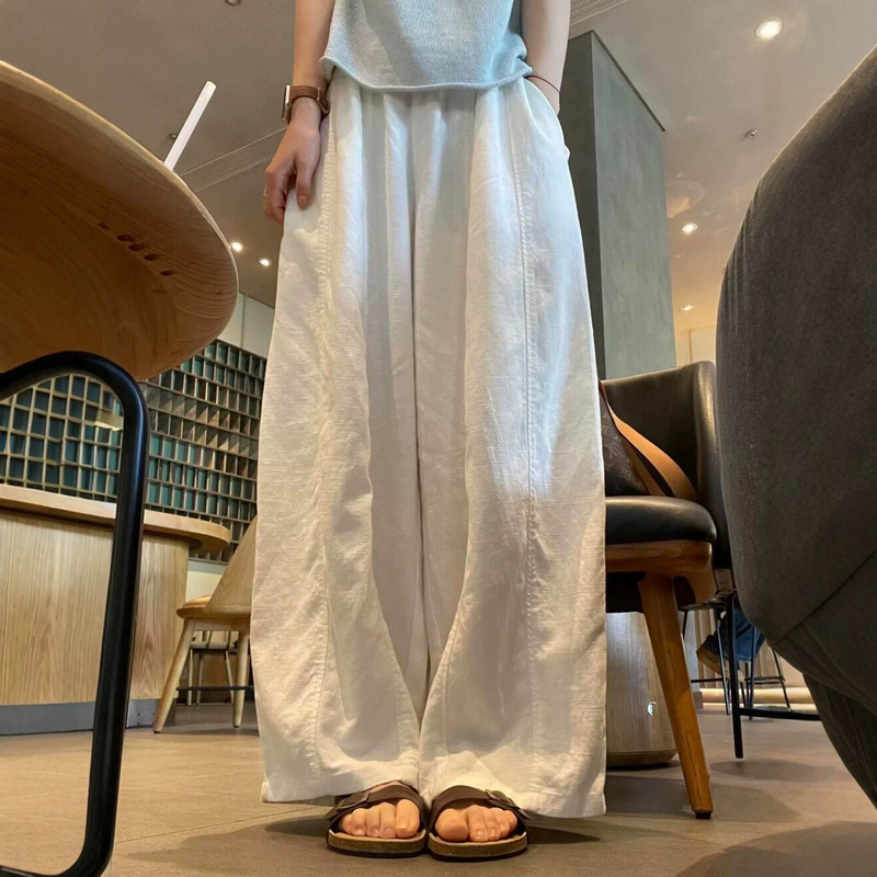 Old Money Style~White Tencel Cotton Drapey Pants for Women 2026, Lazy Drape Wide-Leg Pants Old Money Style~White Tencel Cotton Drapey Pants for Women 2026, Lazy Drape Wide-Leg Pants