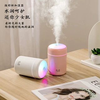 新款加湿器七彩氛围灯家用办公室桌面大雾量车载空气补水喷雾器