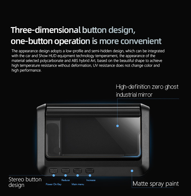 Car Head-Up Display Hd Multi-Function Vehicle-Mounted Hud Speedometer Projector Obd2 Head-Up Display