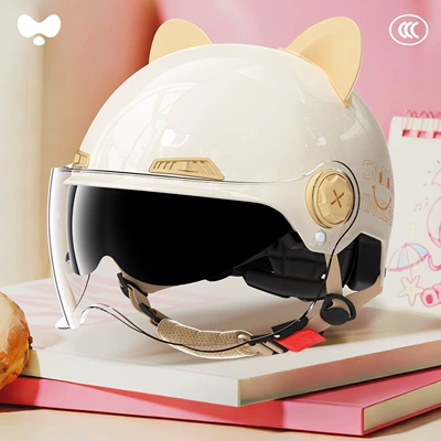 3C Certified, All-Season Use, High | Motosiklet kaskı (dəbilqə) - 3c-dual-lens-white-hd-short-lens-class-a-new-national-standard-one-size-fits-all