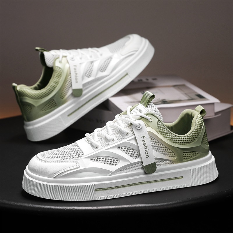 Las zapatillas de deporte de moda para hombres se pueden usar en todas las estaciones. Nuevos zapatos de hombre de suela gruesa a juego de colores diarios, cómodos y versátiles