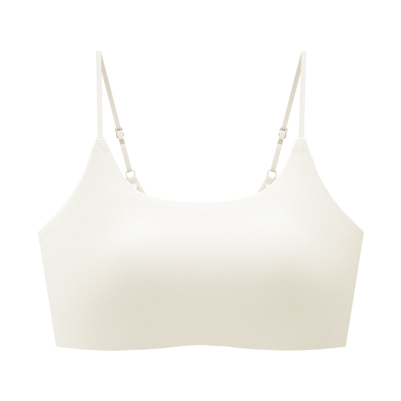 2026 nuevo chaleco de cinturón de papel sin huellas se puede usar ropa interior de mujer taza delgada gran pecho pequeño bra de espalda