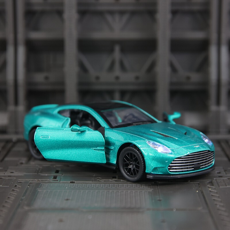 Caipo 881752 Artificial Martin Vanquish 2025 Alloy Supercar Model 2 Doors Can Be Opened and Pulled Back