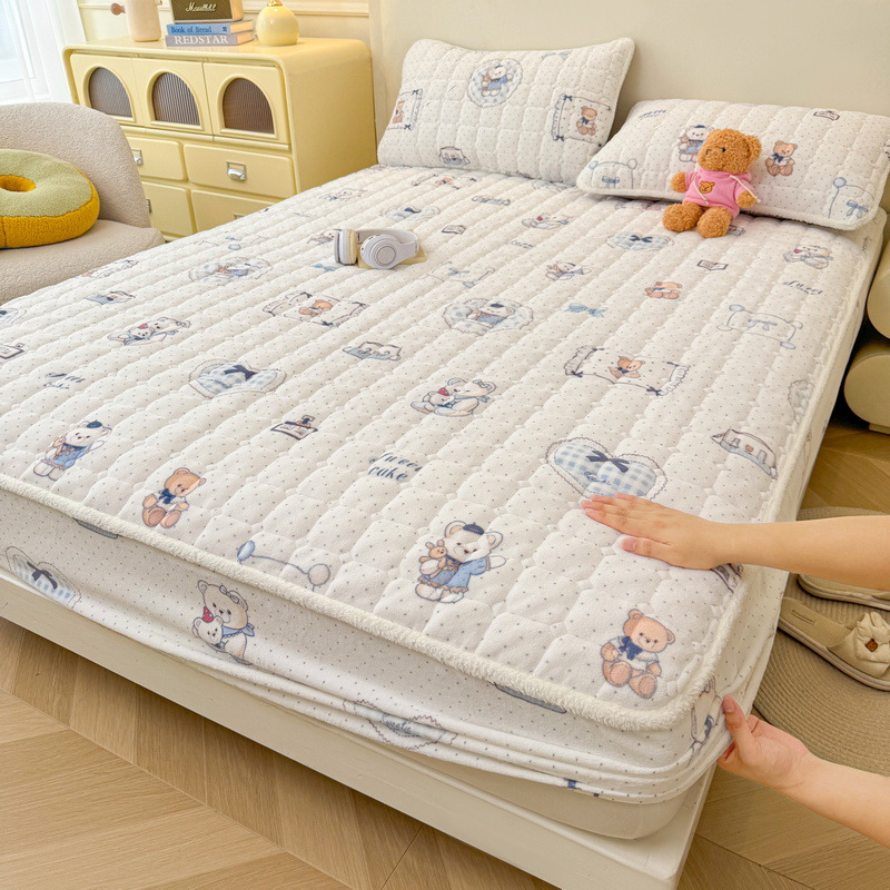 Clase A nuevo tipo de cama de algodón de leche caliente, cama de invierno más gruesa, colchón de cama de algodón caliente, cojín de algodón más cama de algodón