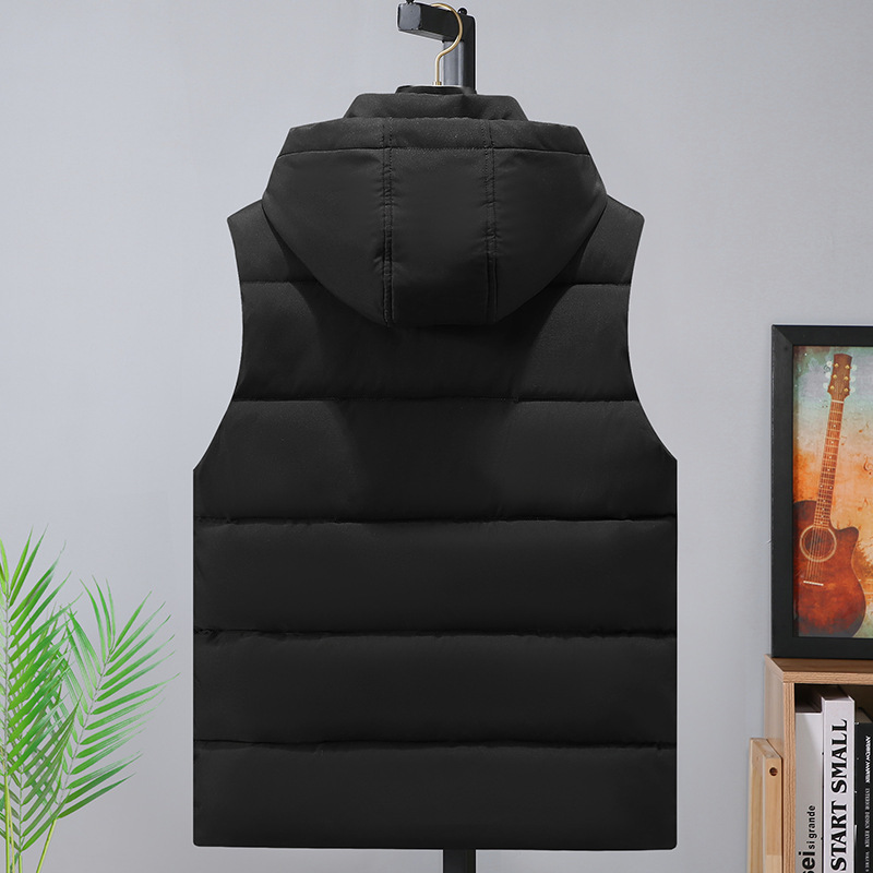 Vested autumn winter new trend loose and handsome camisole couple warm down cotton vest men's sleeveless jacket_voghion.com
