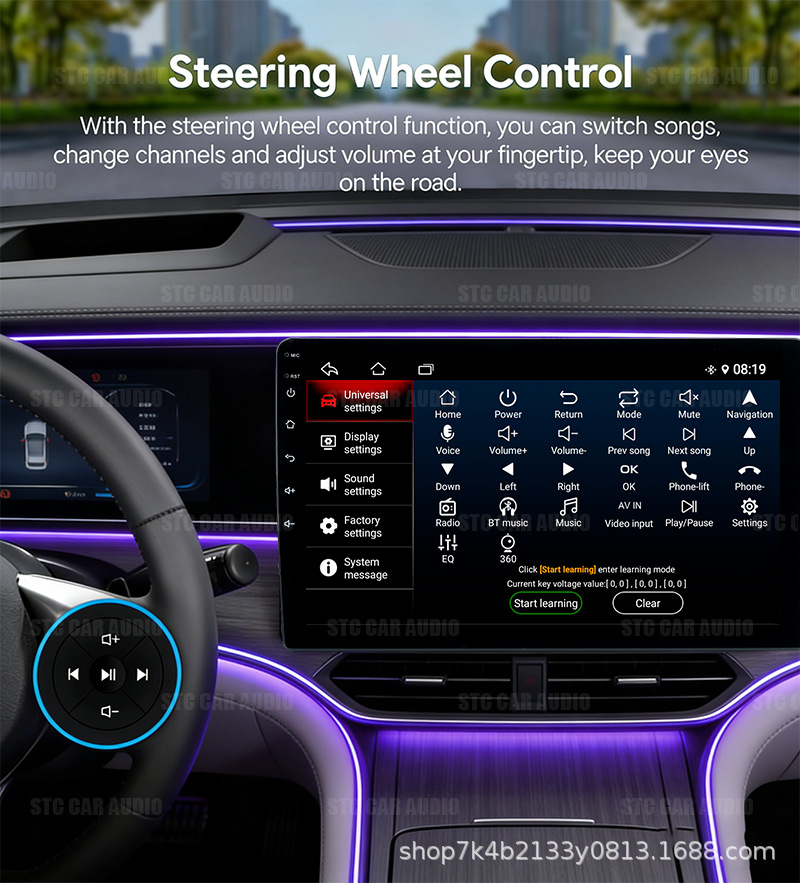 9inch Android car navigation all-in-one device with large central control screen, mobile phone connectivity, CarPlay, smart car system, universal model