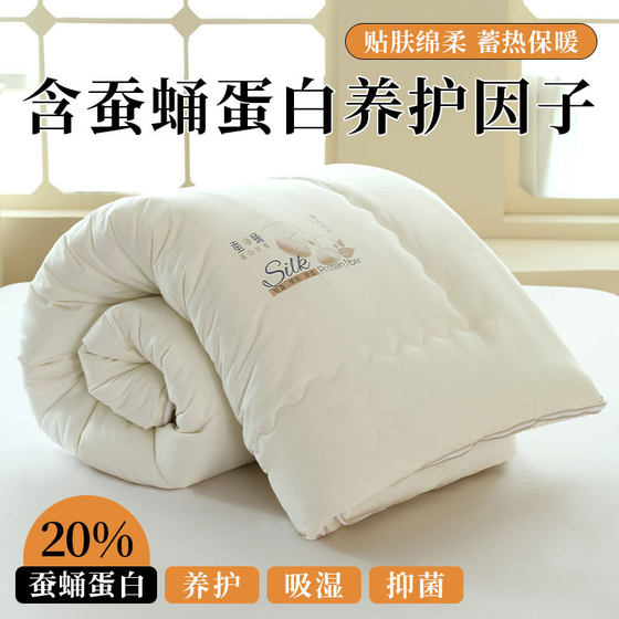 Class A Silkworm Pupa Protein Mother Quilt Two-in-One Zipper Summer Quilt Spring and Autumn Quilt Four Seasons Thickened Warm Winter Silk Quilt Core