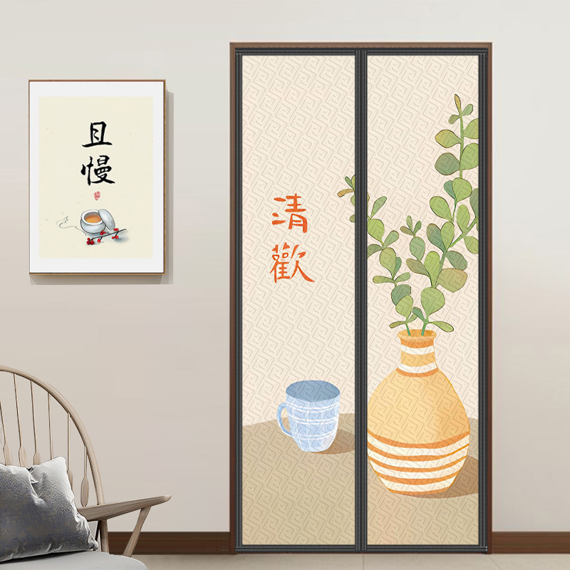 厚手の綿製ドアカーテン 冬用 防寒 防風 無孔設置 家庭用 2025年新モデル 防音 冷蔵室専用|undefined