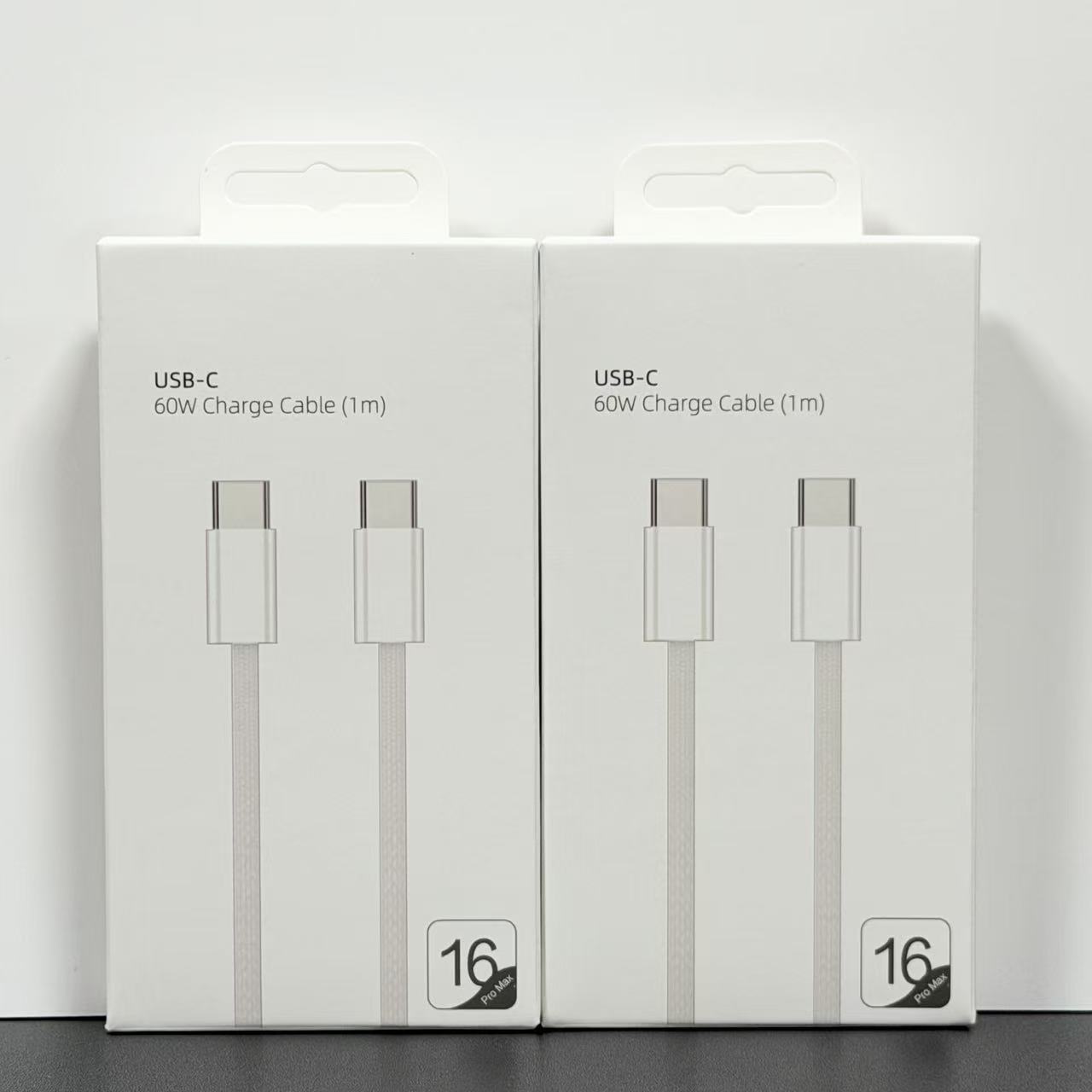 Cable de datos de 60W para Apple 15 / 16 / 17 Cable de carga rápida C-C para computadoras dual-Cipad