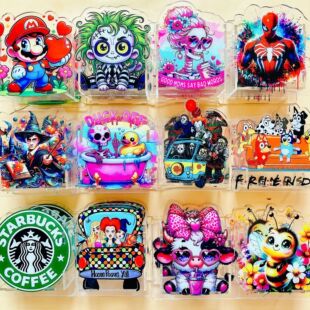 Cross-border popular popular series pen holder stationery case acrylic TK trembles pen case creative gift cosmetic case 10cm