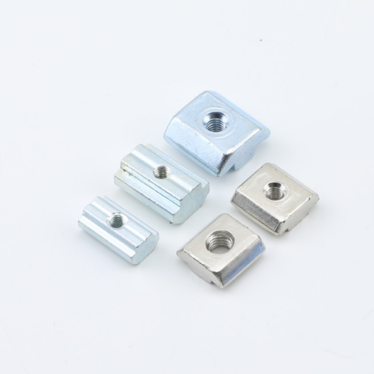 蓝白锌滑块螺母欧标铝型材配件方块螺帽国标T型四方螺母20型/30型