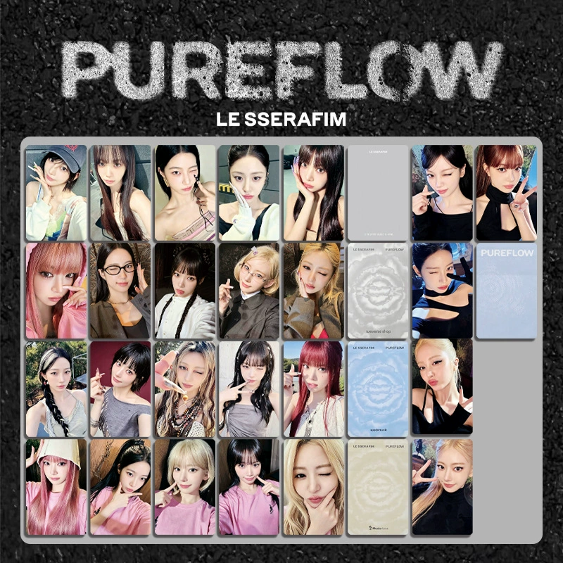 Карточки LESSERAFIM из альбома PUREFLOW бонусные и счастливые