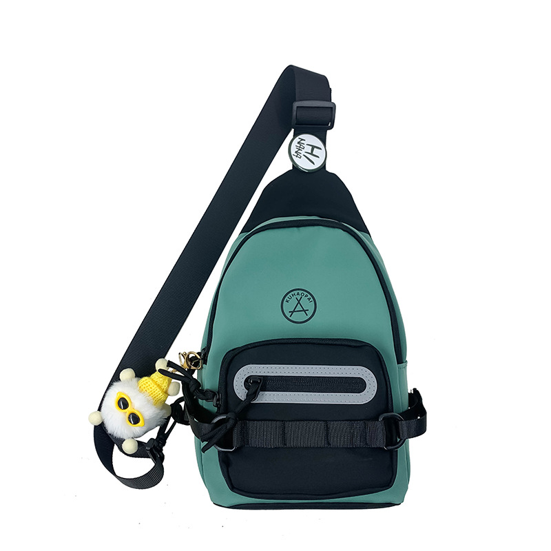 Bolsa de mensajero para niños de estilo coreano bolsa de pecho para niños guapos de moda bolsa de lona de gran capacidad para hombres y niñas