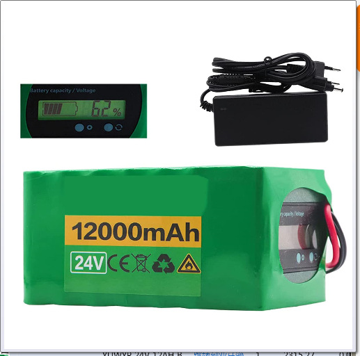 18650 电池组夜钓灯加热器矿机放大器电池带 BMS 24V12Ah6S4P