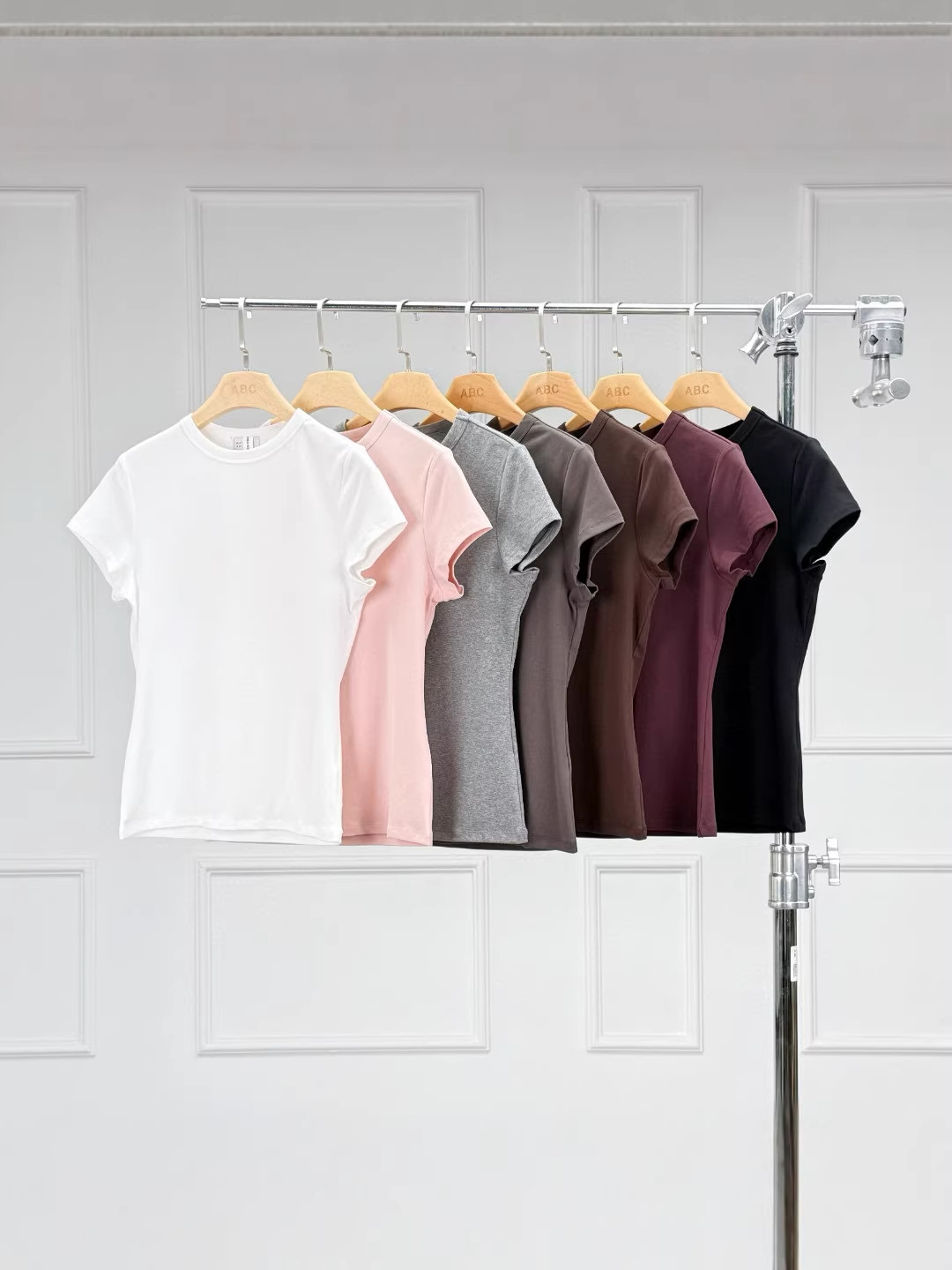 当店の宝物、トミー四季クラシックR0W風コットン微伸縮性マルチカラークラシックレディースラウンドネック半袖Tシャツ