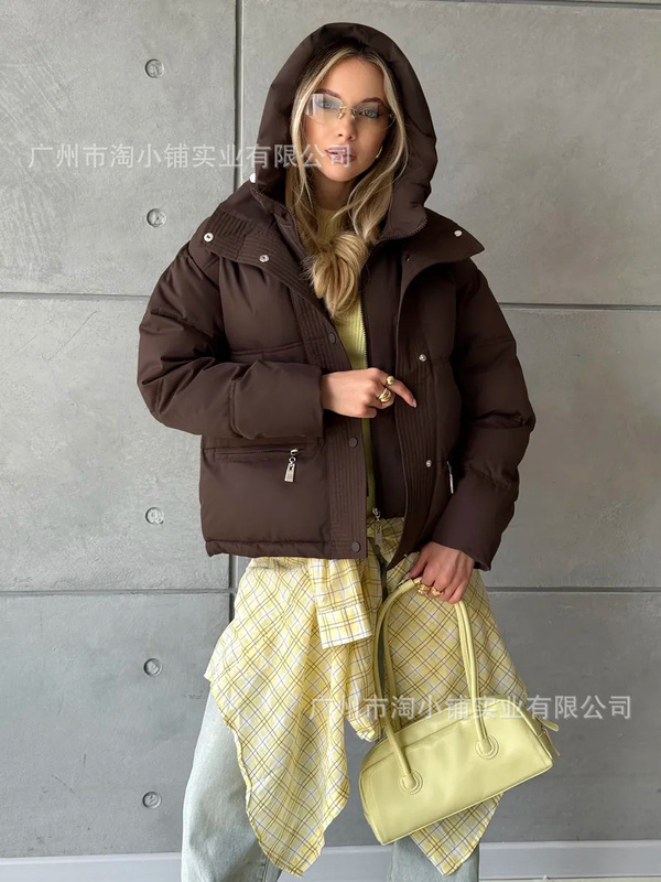 2025冬季新款韩版羽绒棉服女短款立领小个子加厚时尚外套面包服潮|undefined