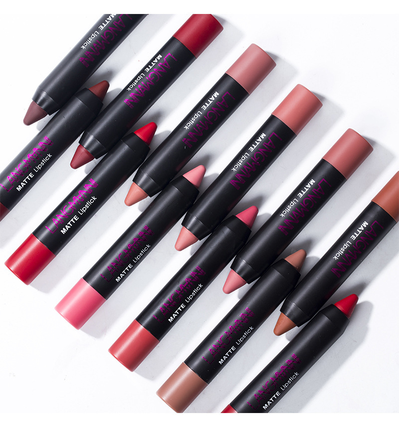 Langmanni 12-tube Velvet matte Lipstick Set, non-stick cup matte black tube lipstick Amazon undefined