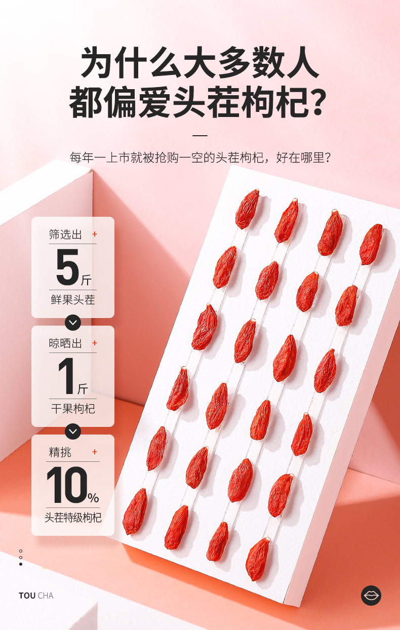Premium Ningxia Goji Berries 260g Bag First Harvest Large Grade Gou Qi Zi Ready to Eat overview
