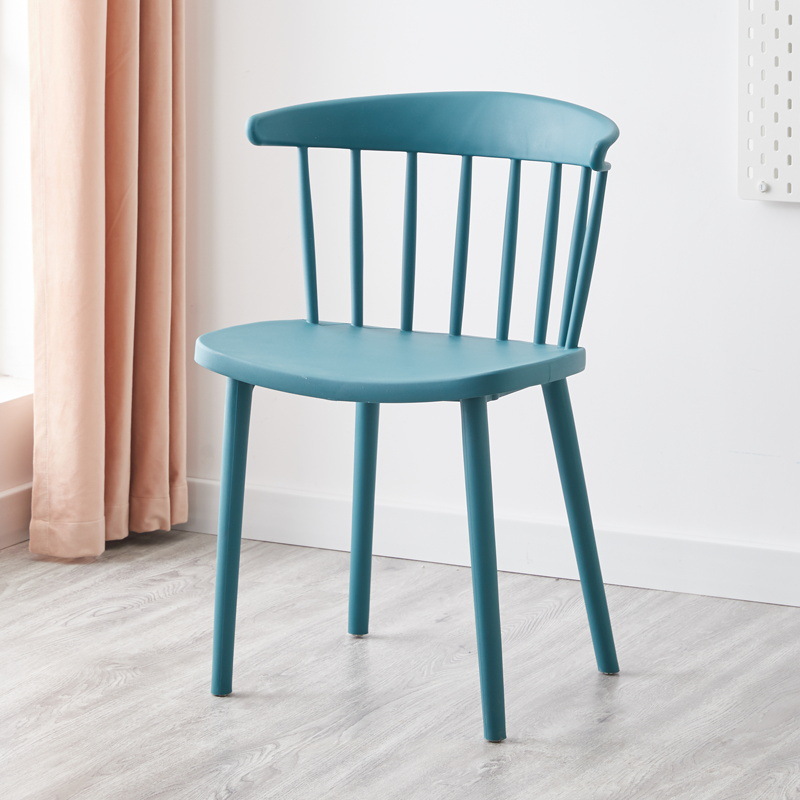 Silla de Plástico para Comedor y Café, Estilo Windsor, Moderna y Ligera