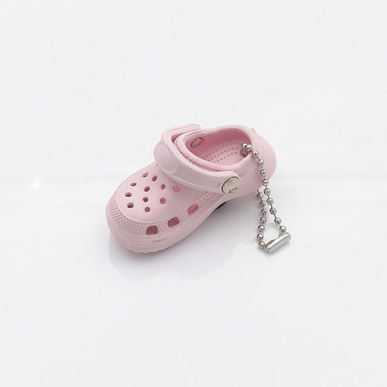 Creative Artificial Mini Slippers Pendant, Cute Hole-In-The-Wall Shoe Keychain Pendant, Fun Small Accessories Pendant Gift