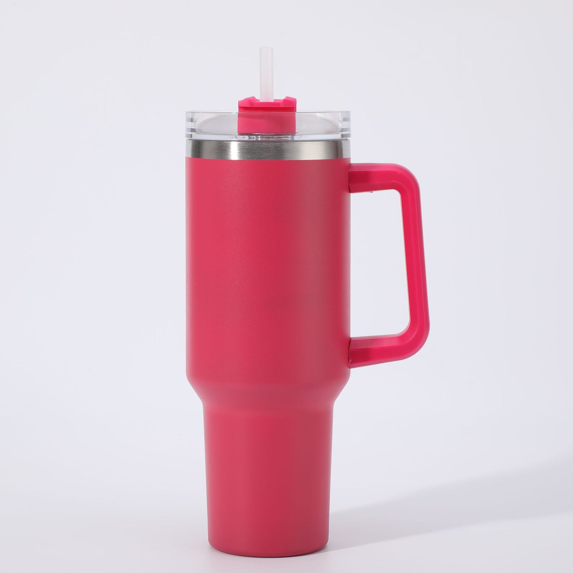 Gourde isotherme en acier inoxydable avec anse et paille 40oz_voghion.com