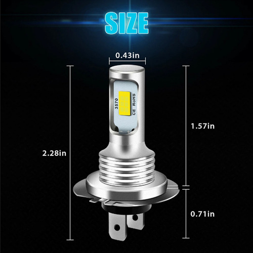 Cross-border direct sales car LED headlights H7 3570 fog lights H4 H8 9005 2LED 80W front lights COB