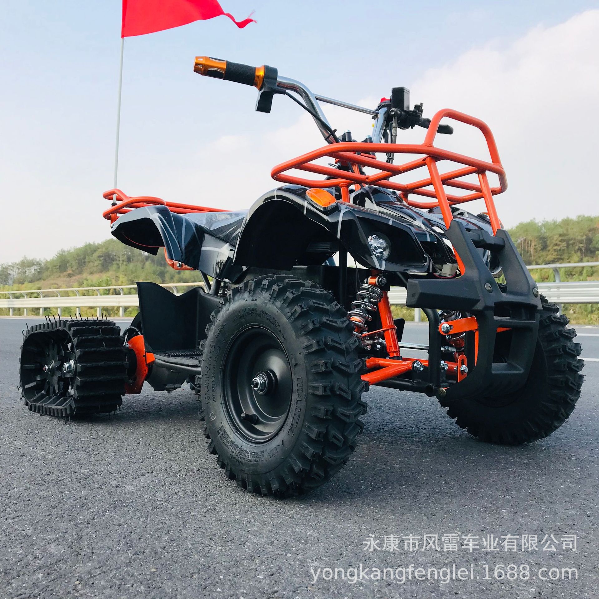 Cuatrimoto Eléctrica de Oruga de Hierro y Plástico para Pistas de Nieve image 1