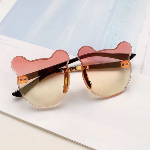  New Baby Fashion Panda Cartoon Sunglasses Children's Sun Glasses Outdoor Street Photography Bear Sunglasses Wholesale