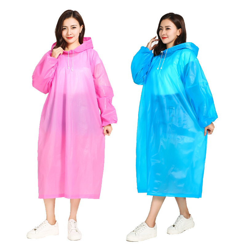 Men's and women's EVA non-disposable Transparent adult raincoat outdoor riding electric car poncho cape pullover