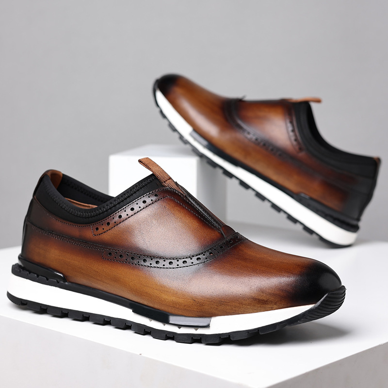 leather sports elite trend shoes for leisure