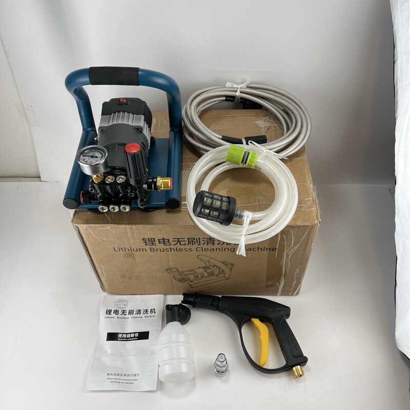 Lithium Battery Brushless High-Pressure Cleaning Machine, Wireless Portable Car Washing Machine, Household High-Power Rechargeable Water Pump for Car Washing Lithium Battery Brushless High-Pressure Cleaning Machine, Wireless Portable Car Washing Machine, Household High-Power Rechargeable Water Pump for Car Washing
