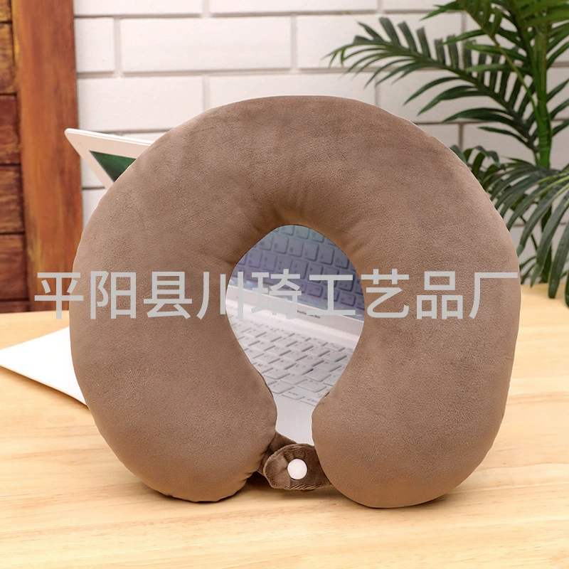 Оптовая Продажа с фабрики сплошной цвет памяти хлопок U Подушка ворс подушка может быть напечатан логотип компании подарок простой PP Хлопок