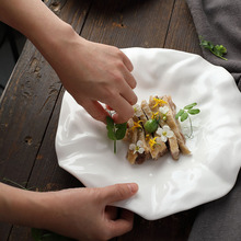 法式精品菜盤餐廳不規則陶瓷盤子異形個性意境1個平盤冷菜盤擺盤