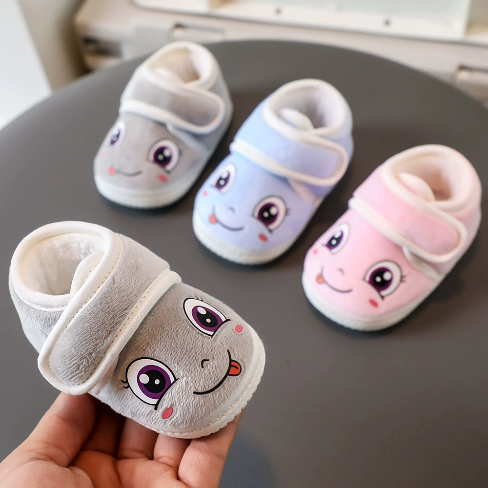 Demi-season keep warm shoes for men and women girl's for early age, children's fleece footwear, 0-1 years, 3-6-12 month