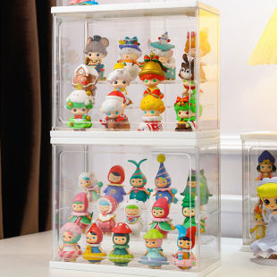 Figure Storage Cabinet Transparent Display Stand Large Blind Box Collection Cabinet Dust-Proof Box Doll Bubble Mart Ornament Storage