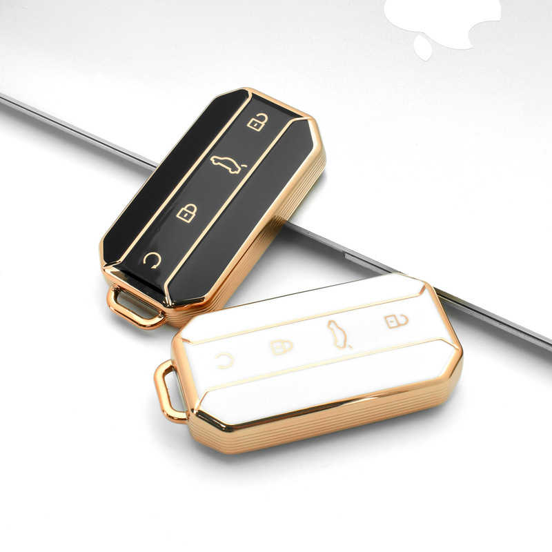 Suitable for Chery Jaecoo key case 25 new model Omoda Jietu car protective shell gold edge key bag high-end Suitable for Chery Jaecoo key case 25 new model Omoda Jietu car protective shell gold edge key bag high-end