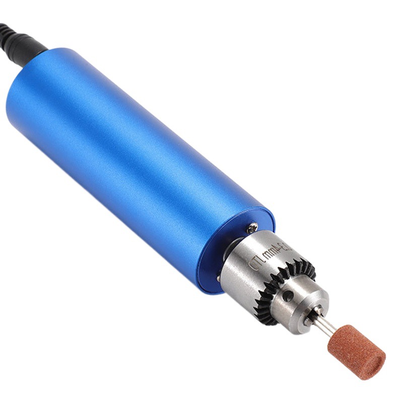 Fábrica en stock estándar británico estándar americano plug-in azul metal mini molino eléctrico 12v2a electrodeless control de velocidad portátil pequeño taladro eléctrico